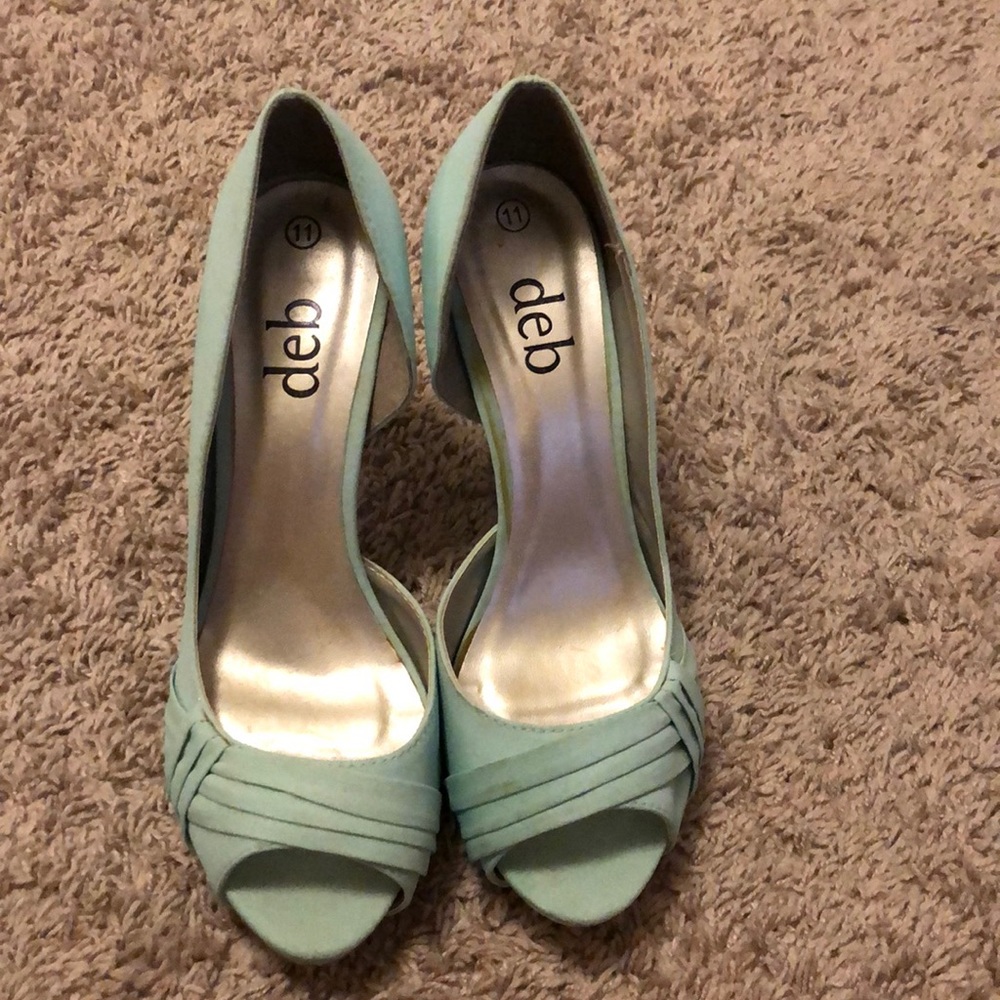Teal heels size 11